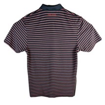 Under Armour Golf Polo Shirt Mens Medium Gray Red Striped Heatgear Loose - £19.98 GBP