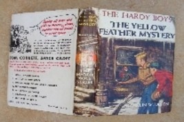 Hardy Boys 33 The Yellow Feather Mystery hcdj 1955A-3 orange endpapers - $16.95