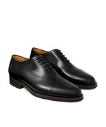 New Oxford Handmade Leather Black color Cap Toe Shoe For Men&#39;s - £125.07 GBP