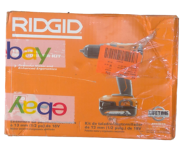 OPEN BOX - RIDGID R86001K 18v 1/2&quot; Drill/Driver Kit w/ Battery &amp; Charger - £48.24 GBP