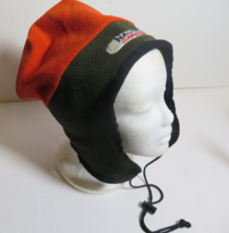 VTG Nautica Competition Orange Green Fleece Winter Beanie Slouch Bucket Hat Cap - £37.33 GBP