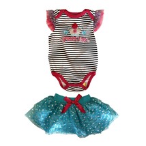 DDG Darlings Girls Baby Infant 6 9 Months 2 Pc Outfit Set Bodysuit Short... - £7.81 GBP