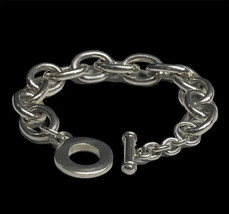 CAROLEE Design Sterling Silver Toggle Link 54.6 Grams Bracelet 8&quot; Well Made - £113.55 GBP