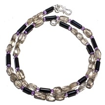 Smokey Topaz Natural Gemstone Beads Multi Shape Strand Length 19&quot; KB-1753 - £8.69 GBP