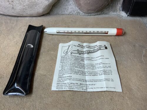 Vintage ‘70s MEILOGRAPH Map Measurer and Compass with Instructions - $11.83