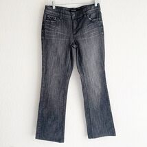 White House Black Market Jeans Blanc Size 4R Boot Cut Velvet Pocket Deta... - $14.13