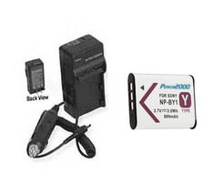 NP-BY1 Battery + Charger For Sony HDR-AZ1 HDR-AZ1W HDR-AZ1VRW Action Cam Mini - £19.38 GBP