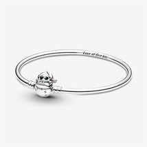 Pandora Moments Disney Stitch Biting Clasp Bangle,Bridesmaid Gift,Gift For Her - $18.99