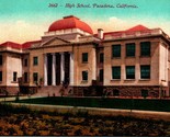 High School Building Pasadena California CA UNP Unused DB Postcard C7 - £2.29 GBP