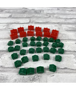 Monopoly Replacement Game Pieces Houses Hotels Lot of 44 Complete Game Set - £7.34 GBP