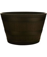 Southern Patio 20.5&quot; Resin Whiskey Barrel Planter, Kentucky Walnut Brown - £47.99 GBP