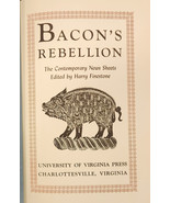 BACON’S REBELLION THE CONTEMPORARY NEWS SHEETS - 1956 1st ed. - $374.09 MXN