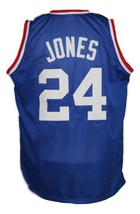 Bobby Jones #24 Denver Aba Retro Basketball Jersey New Sewn Blue Any Size image 2