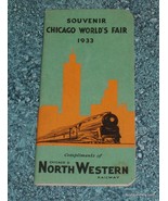 Chicago World’s Fair 1933 Souvenir Book Chicago &amp; North Western Railway ... - £13.75 GBP