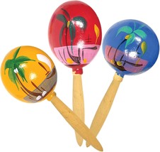 12 Pairs Of 8-Inch Hand-Painted Mexican Maracas, Handmade In Mexico. - $76.93