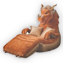 Dragon Amber Giant Lounge Cushion Plush Faux - Shaped Pillow - £36.26 GBP+