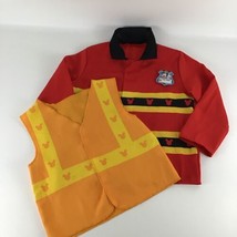 Disney Mickey Mouse Fire Chief Safety Vest Play Costume Halloween Role Play Lot - £19.38 GBP
