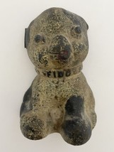 Antique Fido Dog Cast Iron Statue Doorstop Broken Ears Paperweight - £17.48 GBP