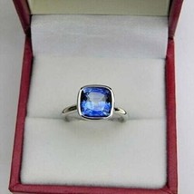 3.25 Ct Natural Blue Sapphire 925 Sterling Silver Handmade Ring Gift For Her - £38.98 GBP