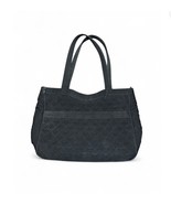Vera Bradley Black Quilted Cotton Bag Carry On Satchel Tote - $22.77