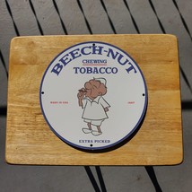 Vintage 1967 Beech-Nut Extra Picked Chewing Tobacco Porcelain Gas &amp; Oil Sign - £98.32 GBP