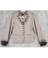 Spanner Jacket Womens 4 Brown Wool Floral Embrodiered Western Vintage Bl... - £78.88 GBP