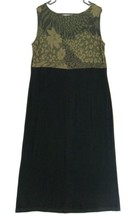 Women&#39;s Floral Green/Black Long Maxi Sleeveless Holiday Dress Boho  Size 14W USA - £10.62 GBP