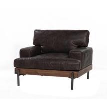 Silchester Chair, Oak &amp; Distress Chocolate Top Grain Leather - £1,857.53 GBP