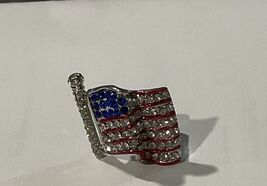 American Flag Lapel Pin Gold Patriotic USA - $12.87