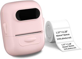 P50 Label Maker 2 Inch Bluetooth Thermal Label Printer For Barcode,, Pink - £34.34 GBP