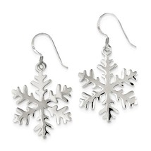 Sterling Silver Snowflake Dangle Earrings - £75.17 GBP