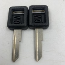 Vintage GM Uncut Key Black Plastic End with GM Raised Logo SET of 2 - £10.10 GBP