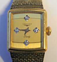 Vintage LONGINES 10K RGP Quartz square Women&#39;s Wristwatch - $122.76