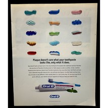 Oral B Toothpaste Vintage Print Ad 90s Tooth and Gum Care Dental Health - $19.87