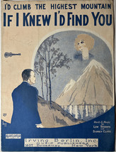I’d Climb the Highest Mountain if I Knew I’d Find You - 1926 Ukulele Sheet Music - £7.60 GBP
