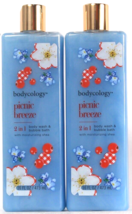 2 Bodycology 16 Oz Picnic Breeze Moisturizing Shea 2in1 Body Wash &amp; Bubb... - £17.20 GBP