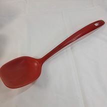 Dansk red serving spoon solid melamine red plastic cooking utensil scoop... - $21.00