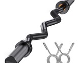 Olympic Ez Curl Bar - 47&quot; Weightlifting Curling Barbell (390Lbs Capacity... - $118.99