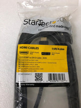 Startech.com HDMI Cable 15ft to DVI-D Cable-m/m 19pin HDMIDVIMM15 - £17.00 GBP