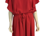 Adrianna Papell Women&#39;s Crepe Flutter Sleeve Dredd Red 22W NWT - $85.49