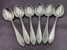 6Pc Set S&amp;L Garantii NS Silver Plate Demitasse Spoons Monogrammed AN (24-235) - £17.22 GBP