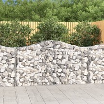  Gabion Basket Set of 3 Silver Galvanized iron Extra Large - $14,321.82 MXN