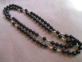 Hematite &amp; Seed Pearl Necklace Vintage Hippie 60s/70s - £21.90 GBP