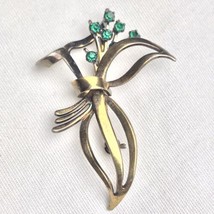 Swiss Made Floral Pin Vintage Brooch - $9.95