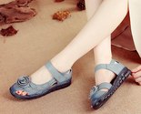 Hoes genuine leather retro sandals women soft soled beach shoe wrapped casual flat thumb155 crop