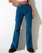 MOTEL ROCKS Bootleg Jeans in Cord Blue (MR91) - £16.49 GBP