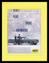 1959 Hertz Rent a Car 11x14 Framed ORIGINAL Vintage Advertisement  - $49.49