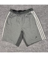 Adidas Climalite Shorts Mens Medium Gray 3 White Side Stripes Basketball... - £16.63 GBP