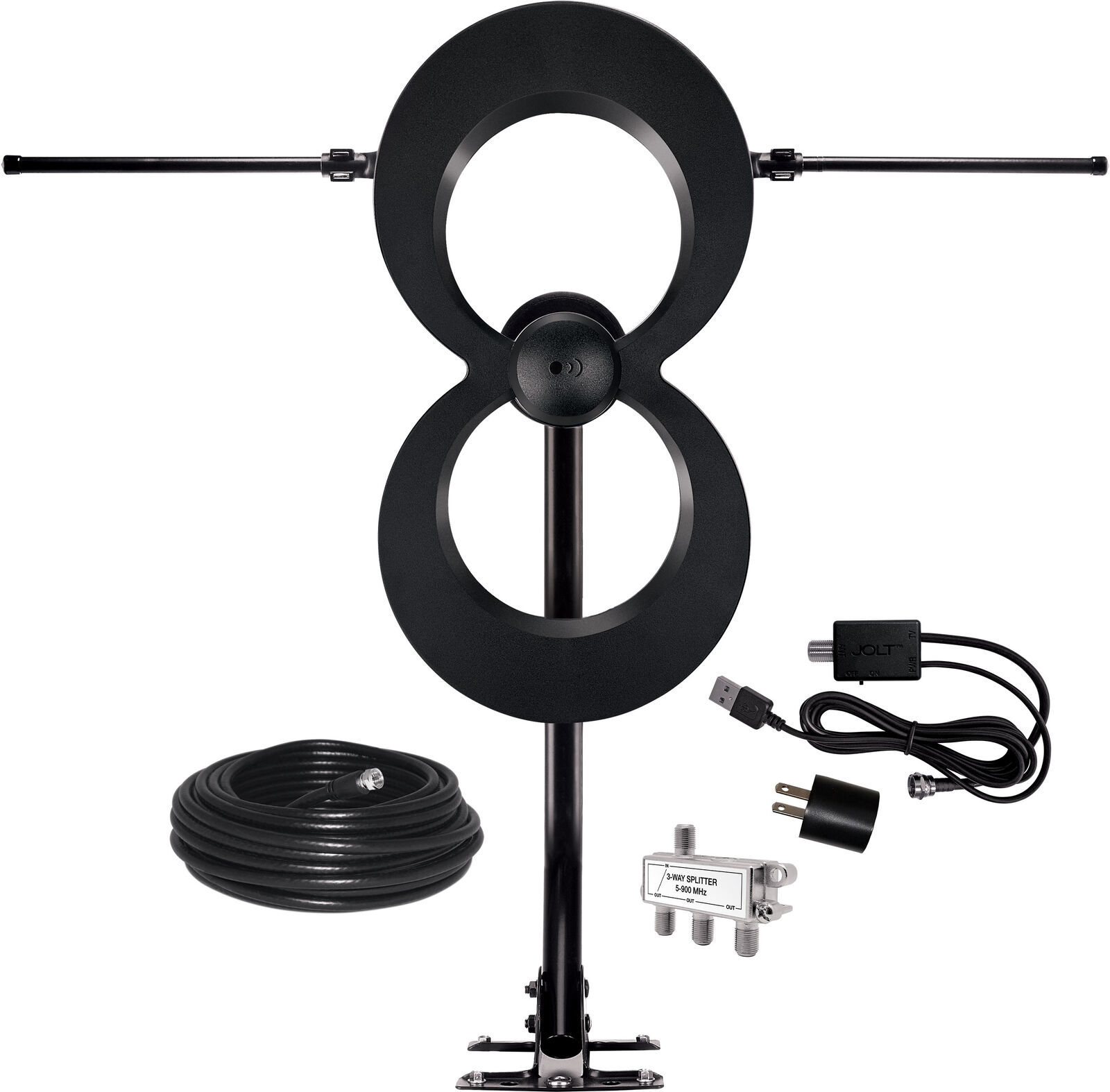 Antennas Direct - ClearStream MAX-XR Complete Amplified Indoor/Outdoor HDTV A...