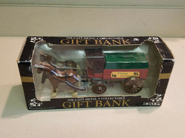 Ertl Die Cast Metal Collectible Gift Bank Horse &amp; Carriage Happy Holiday... - $14.80